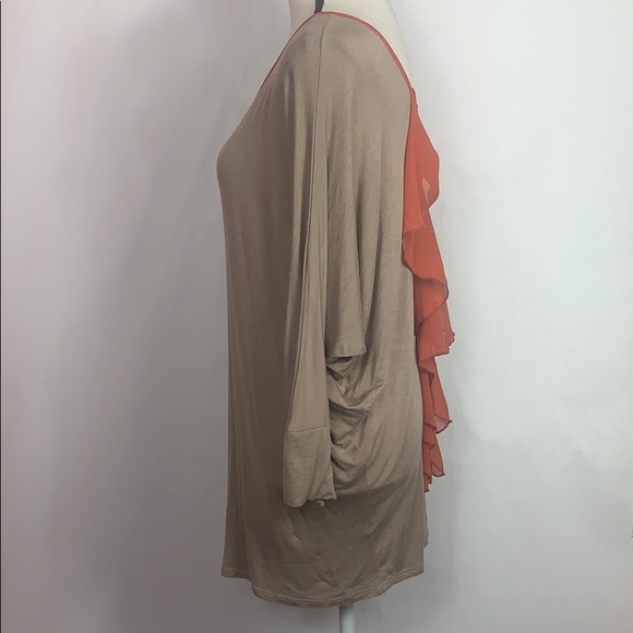 Luxe tan with burnt orange bow in back top - Picture 3 of 3